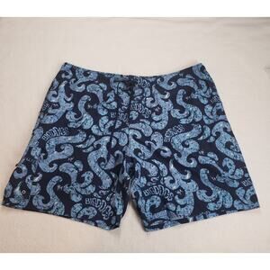 Big Dogs Swim Trunks Mens XL Blue Dogs Beach Mesh Lined Elastic Waist Drawstring